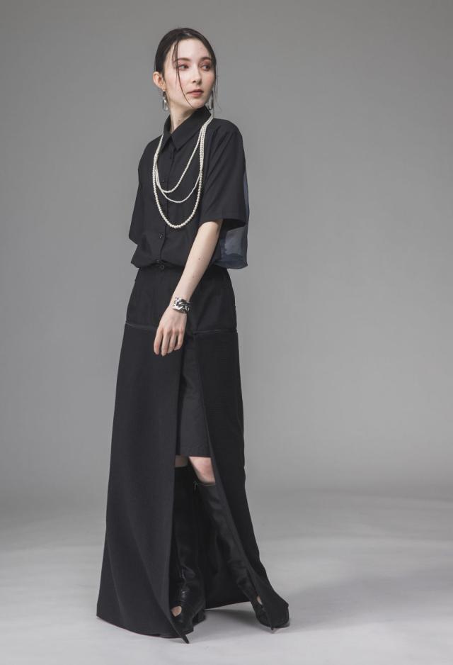 2WAY ロングスカート×ハーフパンツ レディース 送料無料・メール便不可 春新作_3