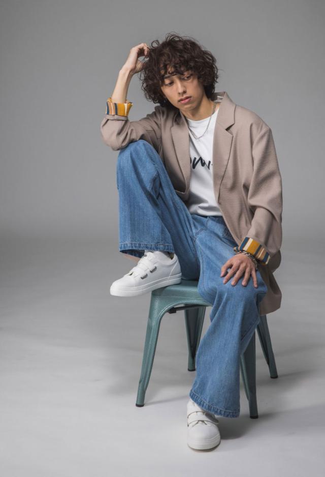 配色ステッチ デニムパンツ レディース ロング ワイド 送料無料