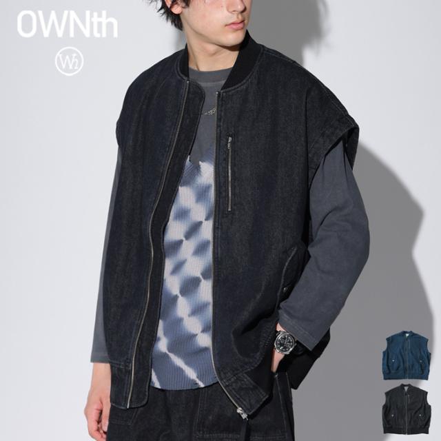 デニムベスト メンズ トップス ベスト ジップアップ 送料無料・メール便不可 冬新作