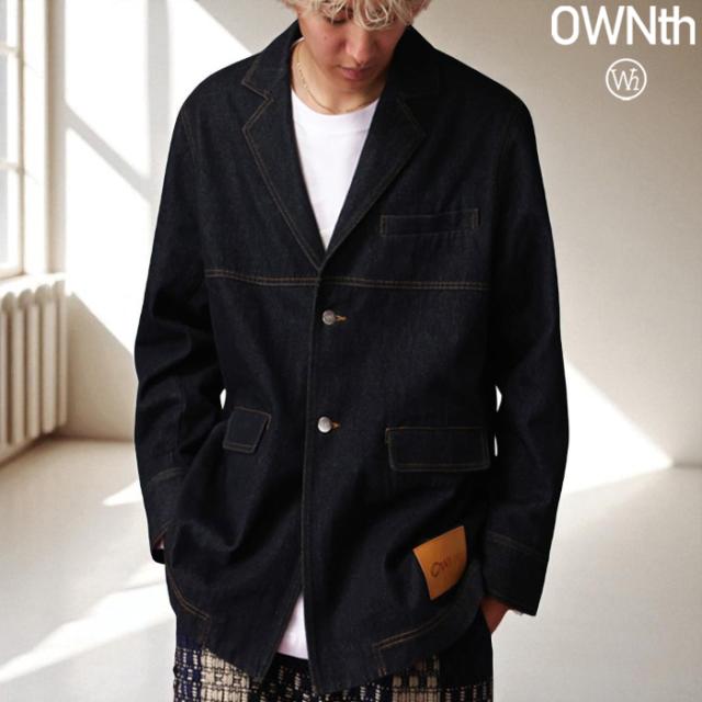 デニム テーラードジャケット ユニセックス 長袖 送料無料・メール便不可 秋新作