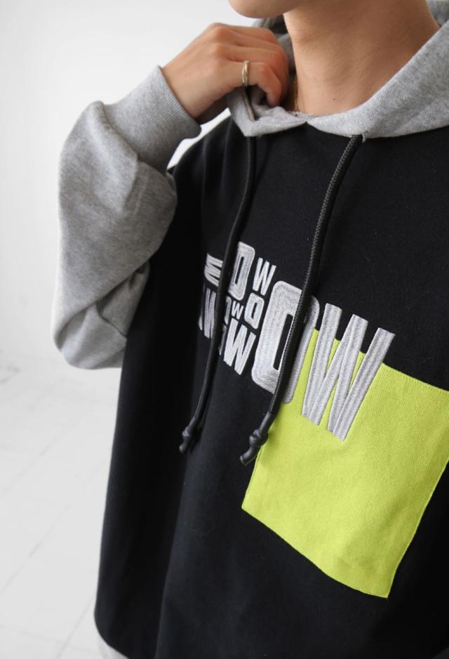 切替 ロゴ フーディー ユニセックス オーバーサイズ 送料無料・メール便不可 秋新作