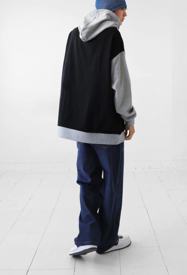 切替 ロゴ フーディー ユニセックス オーバーサイズ 送料無料・メール便不可 秋新作