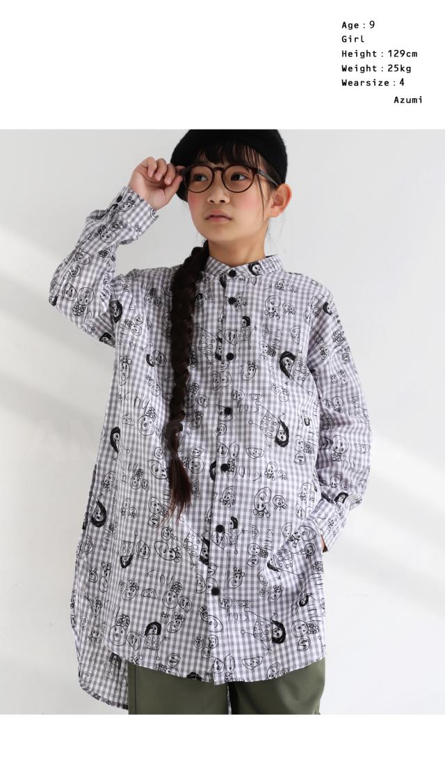 Bigバーゲン 期間限定開催 シャツ キッズ 子供服 イラスト チェック 長袖 アンティカ 再再販 メール便不可 Toy 返品 キャンセル の通販はau Pay マーケット Antiqua アンティカ