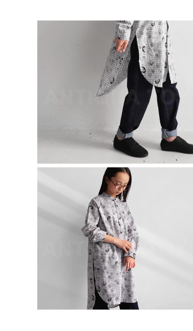 Bigバーゲン 期間限定開催 シャツ キッズ 子供服 イラスト チェック 長袖 アンティカ 再再販 メール便不可 Toy 返品 キャンセル の通販はau Pay マーケット Antiqua アンティカ