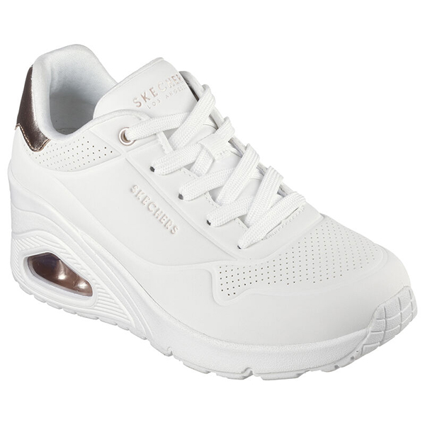 スケッチャーズ ウノ ウェッジ - ハイ ステップス (レディース) 23.5cm ホワイト #177520-WHT Uno Wedge - HI Steps SKECHERS