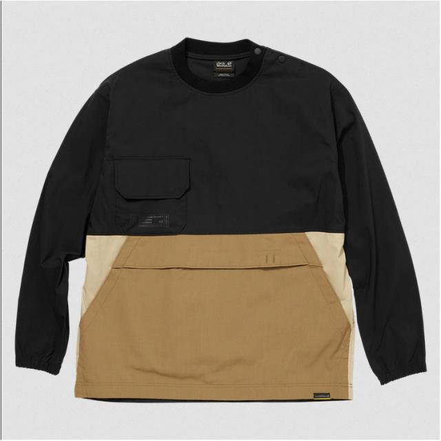 ジャックウルフスキン JP ファイアーウッドワーク プルオーバー(メンズ) L ブラック #5029641-6000 JP FIREWOOD WORK PO