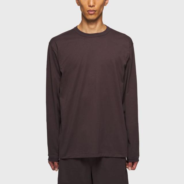 シースリーフィット リポーズオーガニックコットンロングスリーブTシャツ (ユニセックス) ブラウン XL #GC42306-BR C3FIT