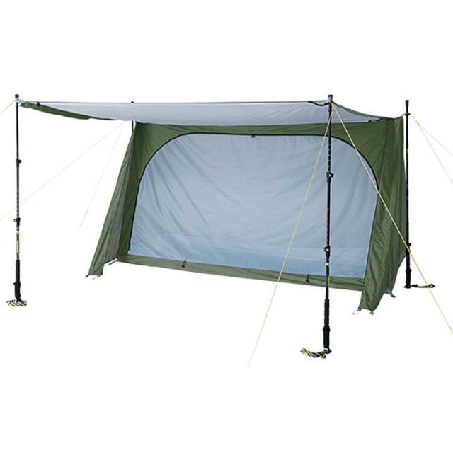 プロモンテ BOKUNOKICHI-1 2人用パップテント 開口205×奥行120＋前室40×高さ105cm オリーブ #VB-200-OLV 送料無料 PUROMONTE