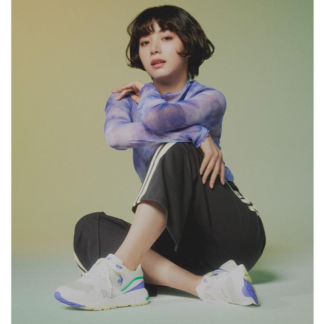 ルコックスポルティフ LCS R 806 レディース 24.0cm ホワイト×ラベンダー #QL1VJC05WL LE COQ SPORTIF