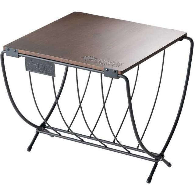 ロゴス ワイド薪ラックウッドテーブル 幅40×奥行37×高さ36cm #81064183 LOGOS