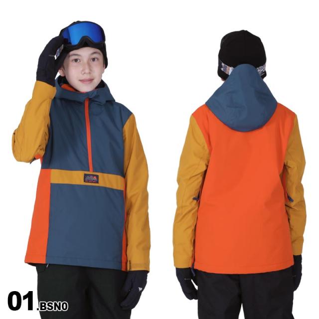 Quiksilver スノーボードウェア 子ども用 ブラック/オレンジ　XS QUIKSILVER⁄クイックシルバー キッズ スノーボードウェア ジャケット