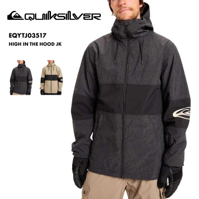 QUIKSILVER/クイックシルバー メンズ スノージャケット HIGH IN THE HOOD JK 2025-26 EQYTJ03517 スノーウェア スノー スキー スノボ スノーボード ウインタースポーツ パスポケット メディアポケット ゴーグルポケット 男性用