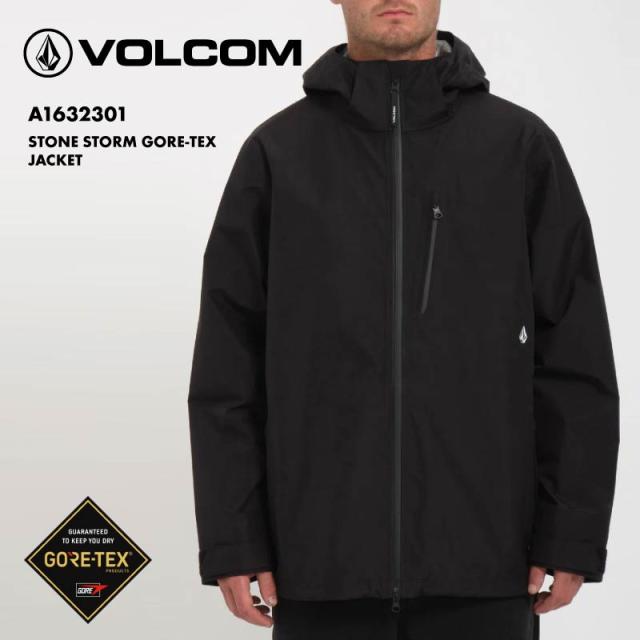 VOLCOM/ボルコム メンズ GORE-TEX ジャケット STONE STORM GORE-TEX JACKET 2024 FALL レインブレーカーリラックスフィット 防水ジッパー ミドル丈  A1632301