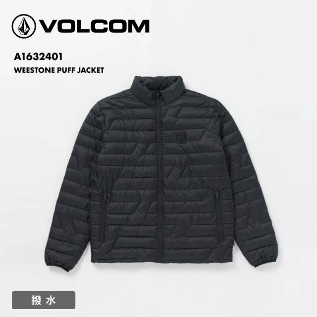 VOLCOM/ボルコム メンズ ダウンジャケット WEESTONE PUFF JACKET 2024 FALL A1632401 モックネック ミドル丈 撥水 防寒 軽量 暖かい アウトドア ジッパー付きポケット 秋冬 シンプル 男性用の通販は