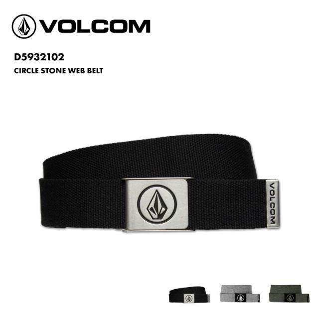 VOLCOM/ボルコム メンズ ベルト CIRCLE STONE WEB BELT 2025 SPRING D5932102 ウェブベルト 丈夫 ミニマル カジュアル シンプル かっこいい おしゃれ ブランド ロゴ 男性用