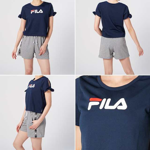 FILA フィラ Ｔシャツ 水着 4点セット レディース 220707 海水浴 半袖 スイムウェア パンツ ショーツ プール ビーチ 女性用  送料無料｜au PAY マーケット