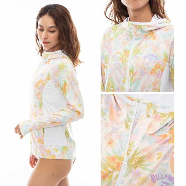 BILLABONG/ビラボン レディース ジップ フード 長袖 ラッシュガード SURF CAPSULE ZIP UP HOODED RASHGUARD 2024 SPRING BE013-860 ラッ