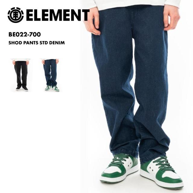 ELEMENT/エレメント メンズ スケートボードパンツ リラックス ワイド SHOD PANTS STD DENIM 2024 FALL BE022-700 ロングパンツ 長ズボン デニム ウエストゴム ロゴ 伸縮 ブランド 正規品 男性用 ロゴの通販は