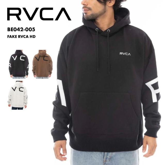 RVCA/ルーカ メンズ パーカー FAKE RVCA HD 2024 FALL＆WINTER  プルオーバー ビッグシルエット 裏起毛 厚手 フーディ フード付き  BE042-005