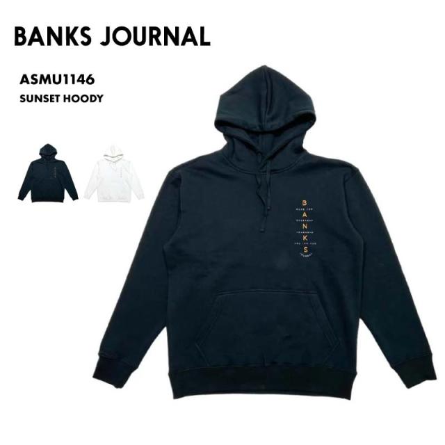 BANKS JOURNAL/バンクスジャーナル メンズ パーカー SUNSET HOODY 2024 FALL 長袖 長そで 秋冬 フード付き フーディ おしゃれ  ASMU1146