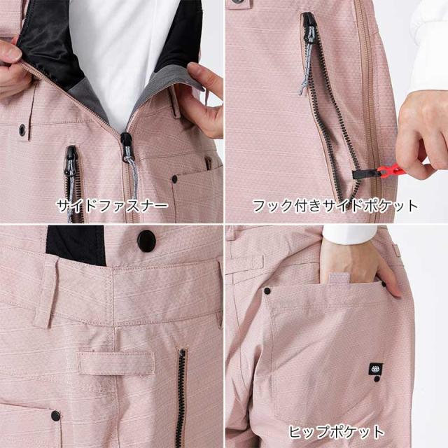 SECRETGARDEN レディース ビブパンツ スノー ウェア Mサイズ 686/シックスエイトシックス レディース スノー ビブパンツ
