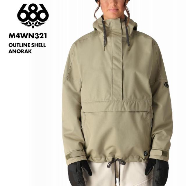 686/シックスエイトシックス レディース スノーウェア アノラック OUTLINE SHELL ANORAK WINTER 24-25 スノーボード 防寒 スノボウェア スキーウェア  M4WN321