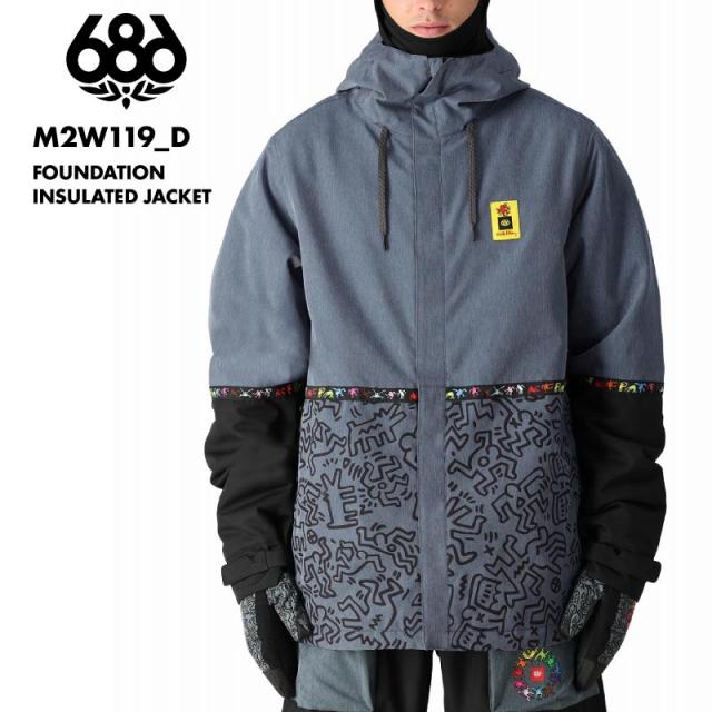686/シックスエイトシックス メンズ スノージャケット FOUNDATION INSULATED JACKET WINTER 24-25 M2W119_D スノーボード スキー ウインタースポーツ 防寒 スノボウェア スキーウェア アウター シンプル 中綿入り パスポケット 男性用の通販は 23,100円