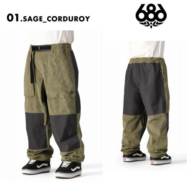 686/シックスエイトシックス メンズ スノーウェア パンツ 2.5L GHOST PANT WINTER 24-25 スノーボード スキー 防寒 スノボウェア スキーウェア  M3WN223