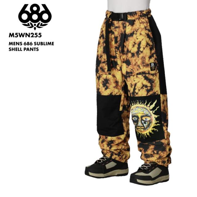 686/シックスエイトシックス メンズ スノーパンツ MENS 686 SUBLIME SHELL PANTS 2025-26 WINTER M5WN255 スノーウェア スノーボードウェア スノボウェア スキーウェア ズボン パンツ 防寒 キークリップ ウェビングベルト ブランド 男性用