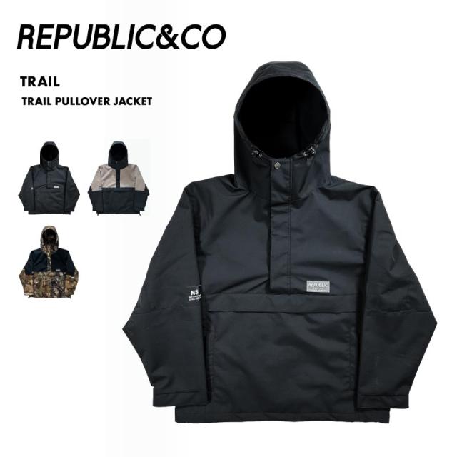 Republic & Co/リパブリック メンズ スノージャケット TRAIL PULLOVER JACKET 2025-26 TRAIL_PULLOVER_JACKET スノーウェア スノーボードウェア スノボウェア スキーウェア 上着 アウター 防寒 防水 透湿 ストレッチ素材 男性用