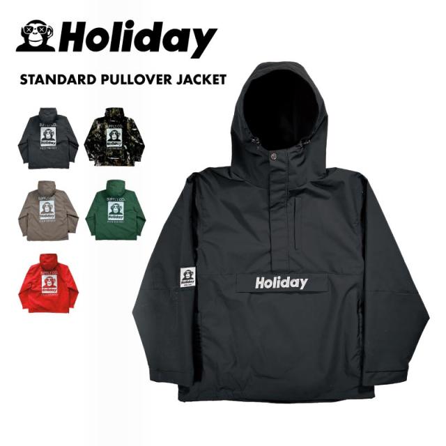 HOLIDAY/ホリデー メンズ スノージャケット STANDARD PULLOVER JACKET 2025-26 STANDARD_PULLOVER_JACKET スノーウェア スノー スキー スノボ スノーボード ウインタースポーツ フード調節 薄手 胸ポケット ベンチレーション 男性用