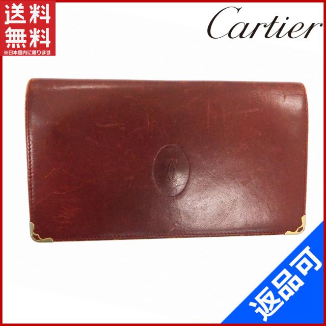 カルティエ 財布 Cartier 長財布 がま口財布 ボルドー 人気 即納 中古 Xの通販はau Wowma Brands