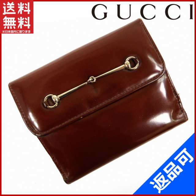 グッチ 財布 GUCCI 二つ折り財布 Wホック財布 ブラウン 即納 【中古】 X10964|au PAY マーケット