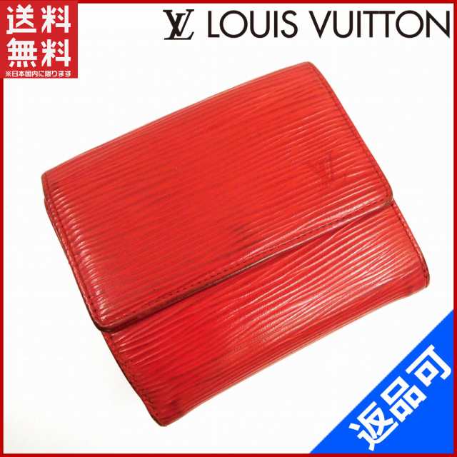 ルイヴィトン 財布 LOUIS VUITTON 二つ折り財布 Wホック財布 レッド