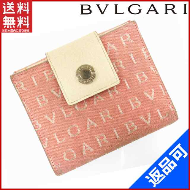 ブルガリ 財布 BVLGARI 二つ折り財布 ピンク×ホワイト 人気 即納 【中古】 X11426の通販はau PAY マーケット - BRANDS