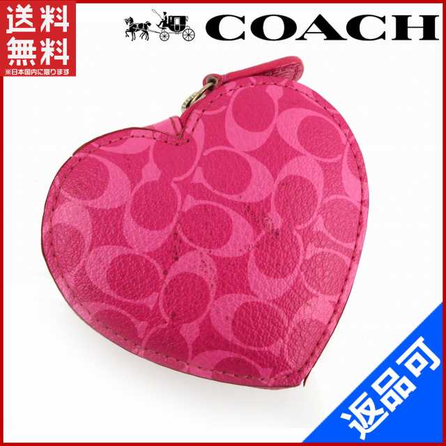 コーチ 財布 COACH コインケース ハート型 ピンク 即納 【中古】 X11599｜au PAY マーケット