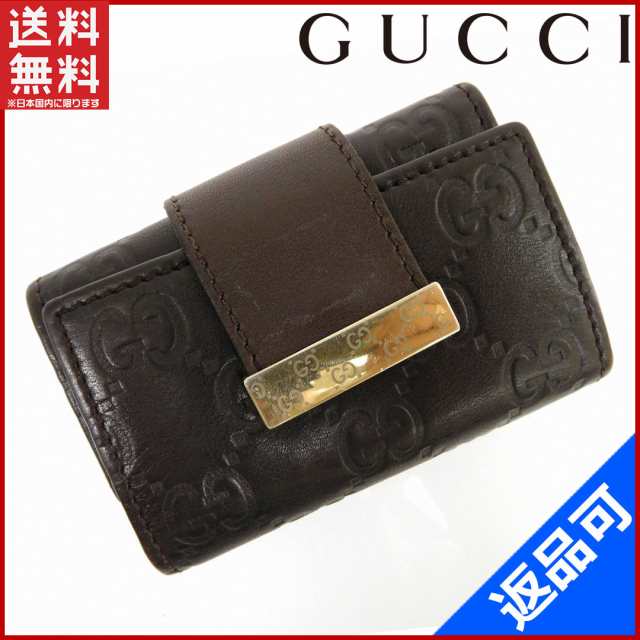 グッチ キーケース GUCCI キーケース 6連キーケース Ｓ金具 ブラウン 即納 【中古】 X11770