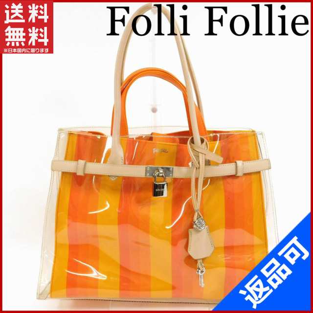 Folli Follie フォリフォリ　トートバッグ　オレンジ