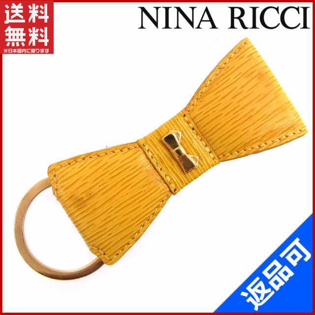 ニナリッチ キーリング NINA RICCI キーリング キーホルダー Ｇ金具 イエロー 即納 【中古】 X12678｜au PAY マーケット