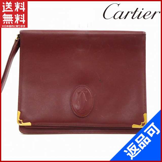 カルティエ バッグ Cartier セカンドバッグ ポーチ マストライン ボルドー 即納 【中古】 X13141｜au PAY マーケット