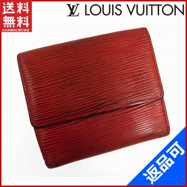 ルイヴィトン 財布 LOUIS VUITTON 二つ折り財布 Wホック財布 レッド ...