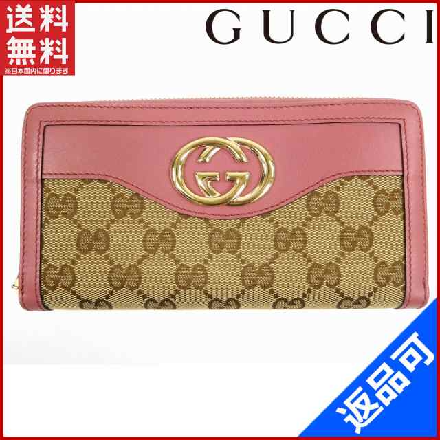 グッチ 財布 Gucci 長財布 ラウンドファスナー財布 G金具 ベージュ ピンク 送料無料 即納 中古 Xの通販はau Pay マーケット Brands