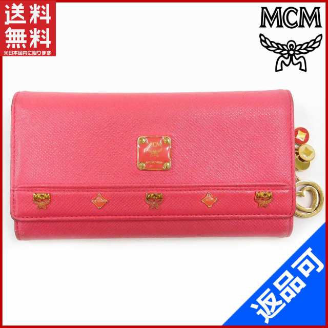 エムシーエム 財布 MCM 長財布 ゴールド金具 ピンク 即納 【中古】 X14941｜au PAY マーケット