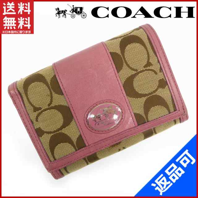 コーチ 財布 Coach 二つ折り財布 ライトブラウン ピンク 即納 中古 Xの通販はau Pay マーケット Brands