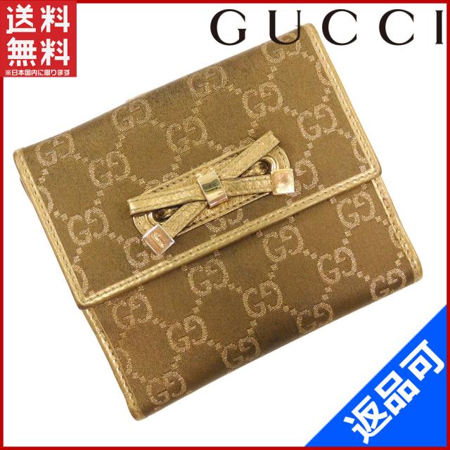 グッチ 財布 Gucci 二つ折り財布 Wホック財布 プリンシーライン ライトブラウン ゴールド 即納 中古 Xの通販はau Pay マーケット Brands