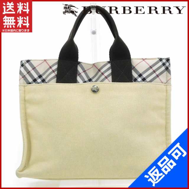 バーバリー バッグ Burberry トートバッグ ブルーレーベル アイボリー ブラウン ピンク 即納 中古 X16519の通販はau Pay マーケット Brands