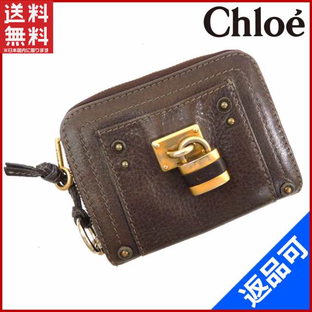 クロエ 財布 Chloe 二つ折り財布 ラウンドファスナー財布 ブラウン