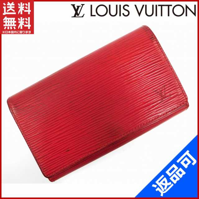 ルイヴィトン 財布 LOUIS VUITTON 二つ折り財布 L字ファスナー財布 ポルトモネ・ビエトレゾール レッド (激安・即納) 【中古】  X3752｜au PAY マーケット