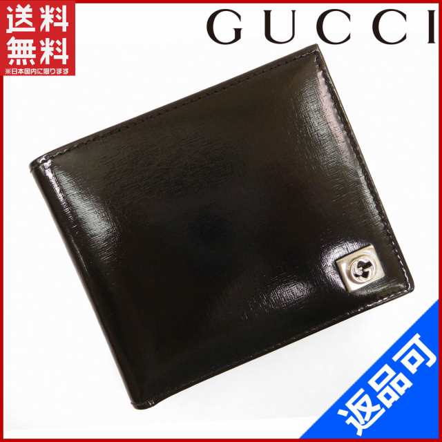 グッチ 財布 Gucci 二つ折り札入れ コンパクトサイズ インターロッキングg ダークブラウン シルバー 人気 美品 中古 X6259の通販はau Pay マーケット Brands