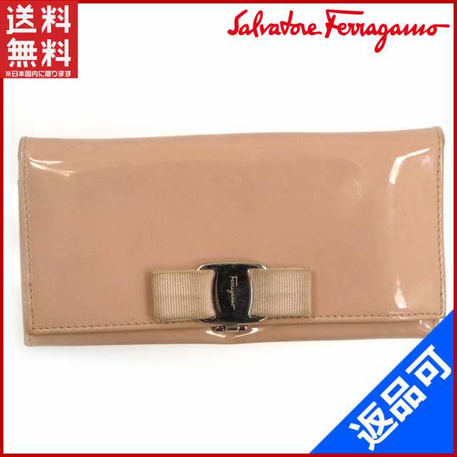 サルヴァトーレ・フェラガモ 財布 Salvatore Ferragamo 長財布 ピンク 人気 即納 【中古】 X9790